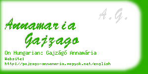 annamaria gajzago business card