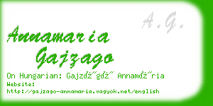 annamaria gajzago business card